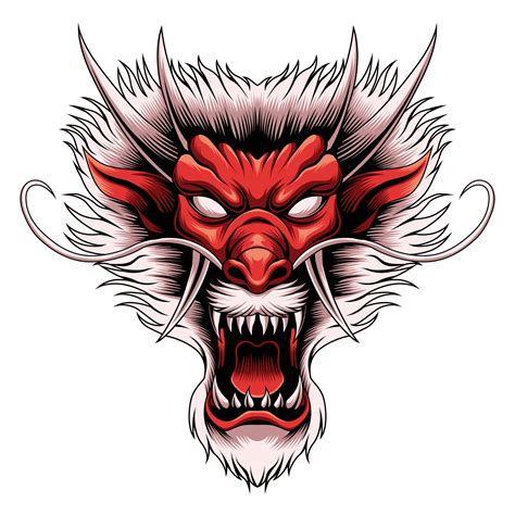 Dragon head vector illustration 23368310 Vector Art at Vecteezy