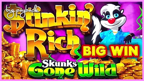 HUGE WIN! Stinkin' Rich Skunks Gone Wild Slot - ALL FEATURES, AWESOME!! - YouTube