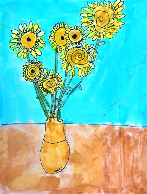 Van Gogh Sunflowers For Kids