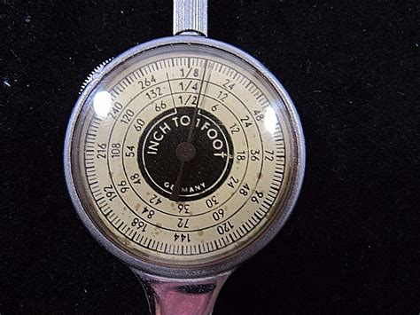 Vintage Opisometer Map Measure Tool GERMANY Inch to Foot Inches to Feet Drafting | #1864137741