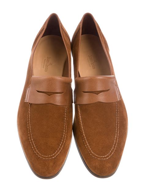 John Lobb Suede Penny Loafers - Shoes - JOL20428 | The RealReal