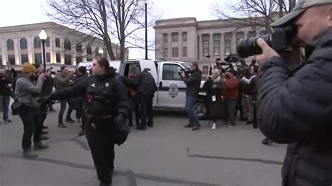 Two people arrested outside Kenosha County Courthouse