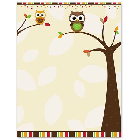 Autumn Owl Border Papers | PaperDirect's Borders And Frames, Borders ...