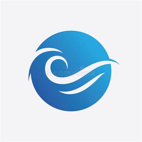 Blue Wave Logo Vector. WAter Wave Illustration Template Design Stock Vector - Illustration of ...