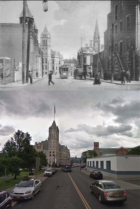 Ontario Street in Cohoes, NY - Then and Now