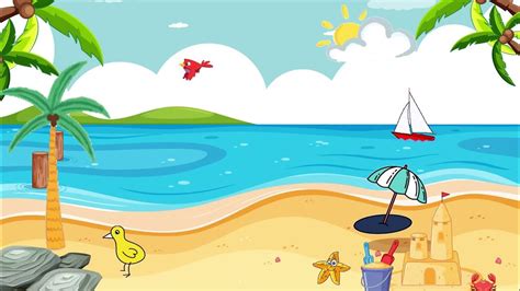 Free Animated Beach Background I Beach Background Video I No Copyright - YouTube