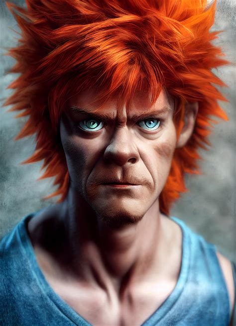 Angry Shaggy from Scooby doo as Super Sayan photorealistic 6876e564 765a 4762 a681 54 Painting ...