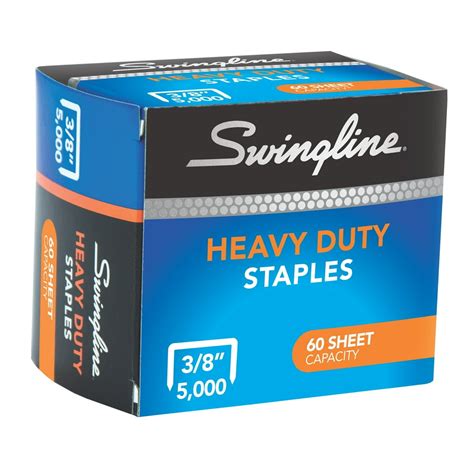 Swingline Standard Heavy Duty Staples, 3/8" Leg Length 5,000/Box, (S7079398) - Walmart.com ...