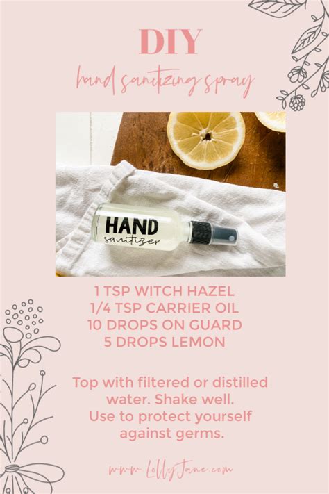 DIY: Natural Hand Sanitizer Spray Recipe - Lolly Jane