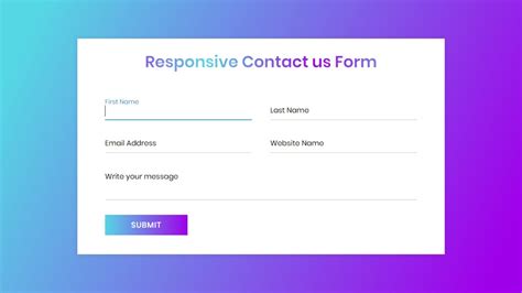 Responsive Contact us Form using HTML & CSS | CodingNepal - YouTube