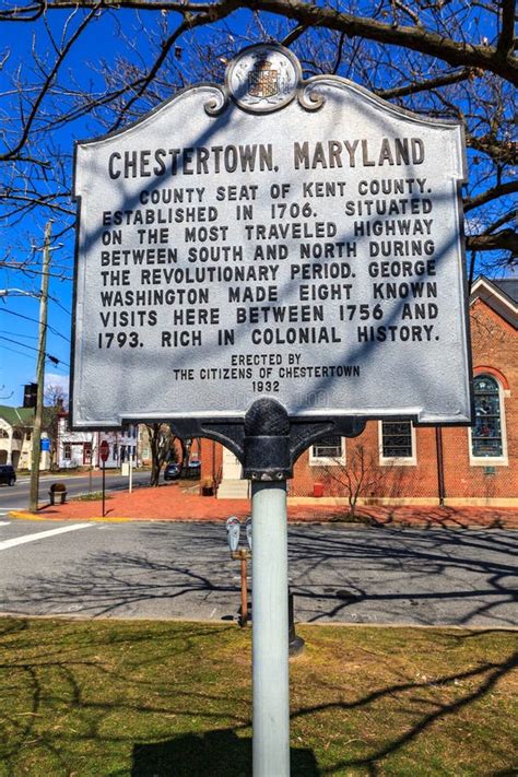 Chestertown MD Historic Marker Editorial Photo - Image of washington, chestertown: 189218536