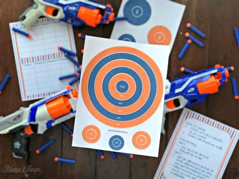 NERF Printable Targets and Score Card - Mama Cheaps®