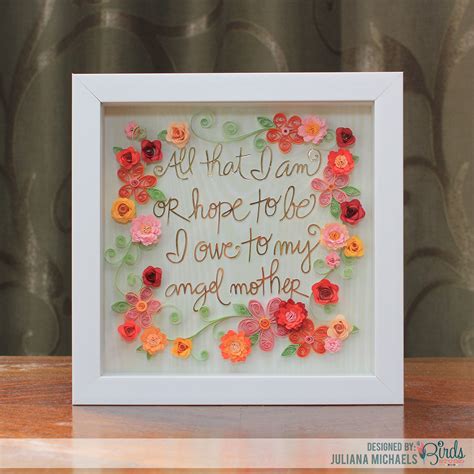 Mother's Day Gift Idea | Shadow Box Frame & Free Cut File - 17turtles Juliana Michaels