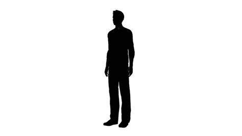 Stand Alone Posing Man Silhouette - 1080p Silhouette Of A Man Standing Alone Posing. Full HD ...