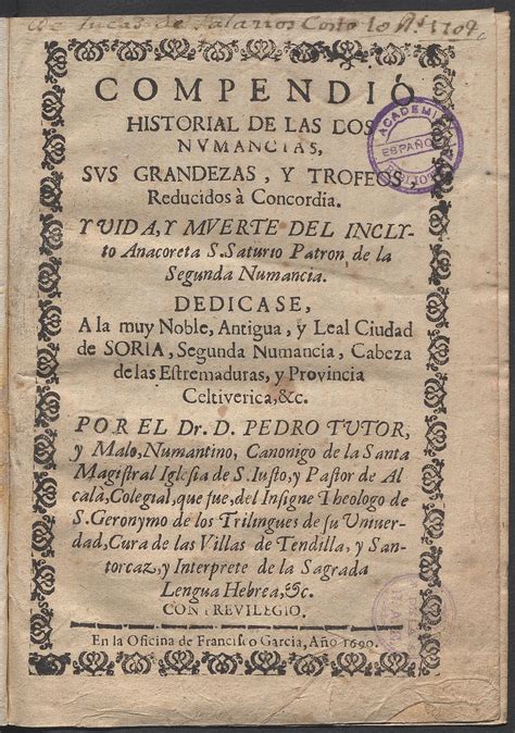 Compendio historial de las dos Numancias | Biblioteca digital | Real Academia Española