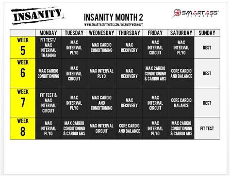 6 Day Insanity Workout Exercises Pdf for Burn Fat fast | Fitness and ...