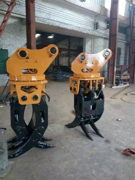 Mini Excavator Rotating Grapple For Demolishing Buildings / Lifting Heavy Objects