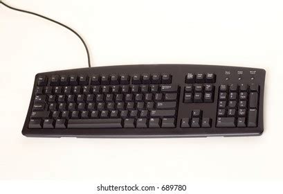 Electronic Collection Black Computer Keyboard Isolated Stock Photo ...