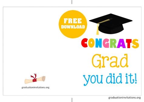 Free Printable Graduation cards Templates Graduation Invitations in ...