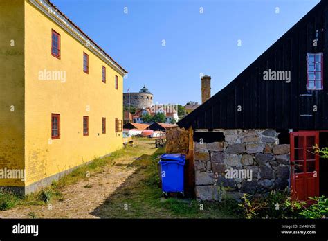 Out and about on the Ertholmen islands, structures of historical fortress edifices on Frederiksö ...