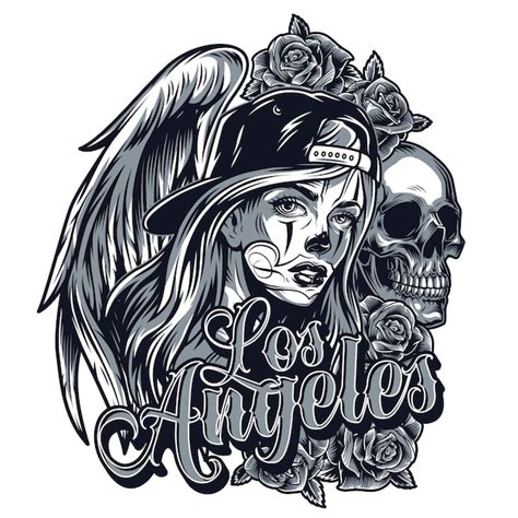 Free Vector | Vintage chicano style tattoo concept