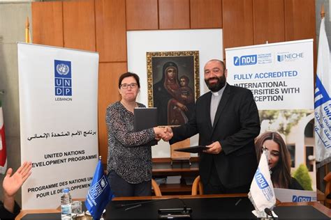 News & Events | News | NDU SIGNS MOU WITH UNDP IN LEBANON ON ENVIRONMENT AND CLIMATE CHANGE | NDU