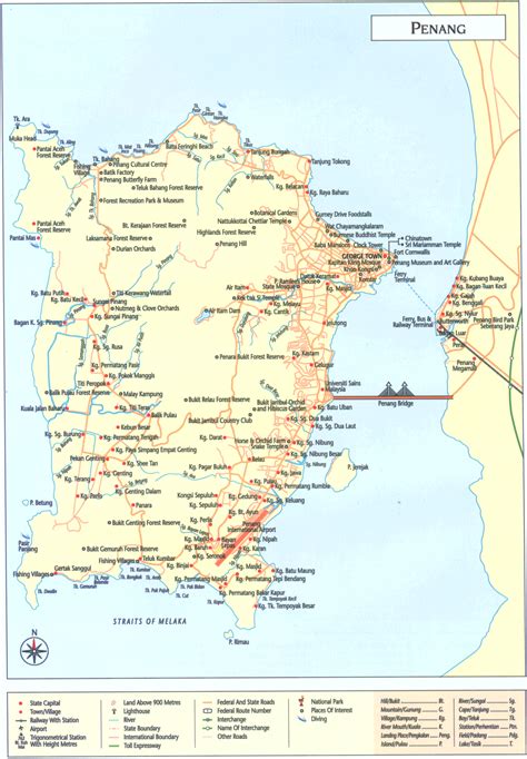 Penang Island Map - Penang Thailand | Cartografía