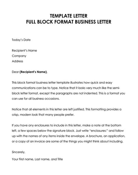 14 Examples of Formal Business Letter Format