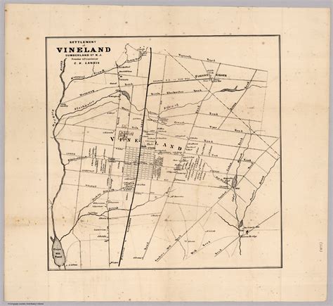 Settlement of Vineland Cumberland County, New Jersey - David Rumsey Historical Map Collection