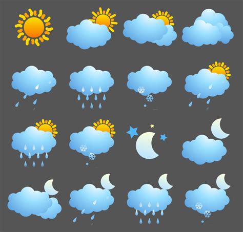 16 SVG Weather Icons - Animation Loops by VF | CodeCanyon