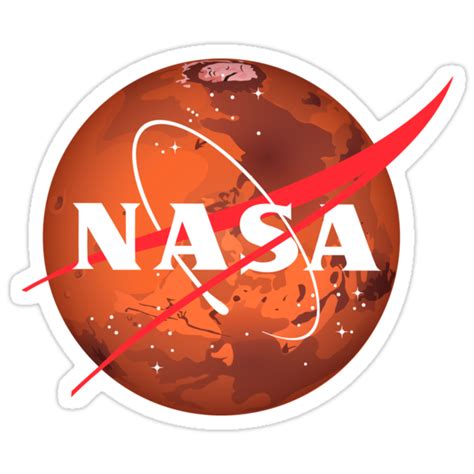 "NASA Mars Logo" Stickers by Havran | Redbubble