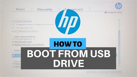 How to Boot HP Laptop from USB Drive on Windows 10 - YouTube