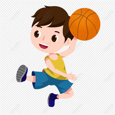 Cartoon Boy Playing Basketball, Basketball, Cartoon Basketball, Boy ...