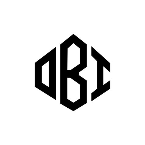 diseño de logotipo de letra obi con forma de polígono. obi polígono y ...