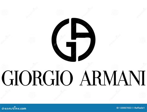 Giorgio Armani Logo editorial stock