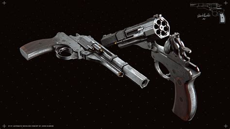 ArtStation - KT-91 - Semi-Automatic Revolver Concept, John Kilbride ...