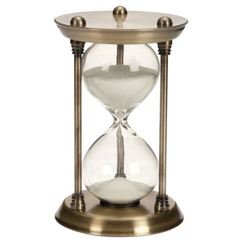 Olivia & May Classic Elegance Rustic Iron & Glass 15-minute Sand Timer (7") : Antique Style ...