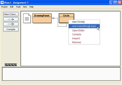 Creating and Running programs in BlueJ