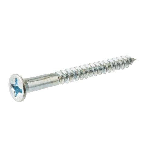 Everbilt #6 x 3/4 in. Zinc-Plated Phillips Flat-Head Drive Wood Screw (100-Piece)-801762 - The ...