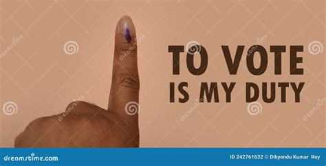 Voter finger with ink stock photo. Image of india, voting - 242761632