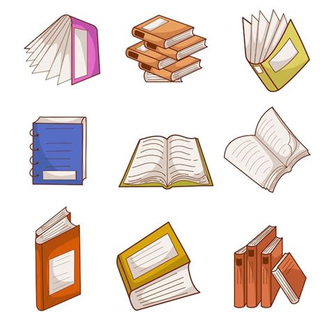 Free Vector | Set of book illustrations illustration of various books