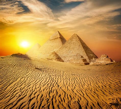 Pyramid in sand stock photo. Image of pharaoh, egyptian - 144670366