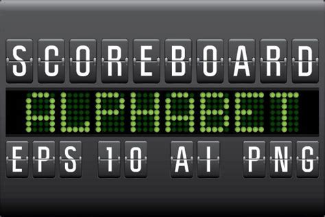 Scoreboard alphabet 2 vector font (With images) | Illustration art design, Lettering alphabet ...