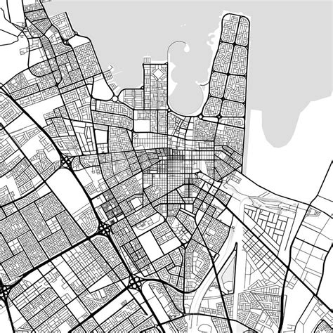 Downtown map of Dammam, Saudi Arabia - HEBSTREITS Sketches | Dammam, Downtown, Saudi arabia