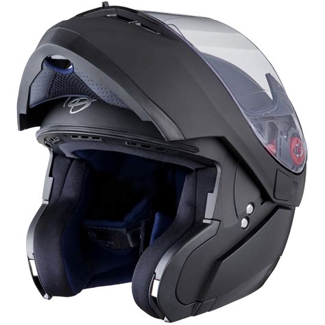 Black Optimus Matt Black Flip Up Front Motorcycle Helmet Motorbike ...