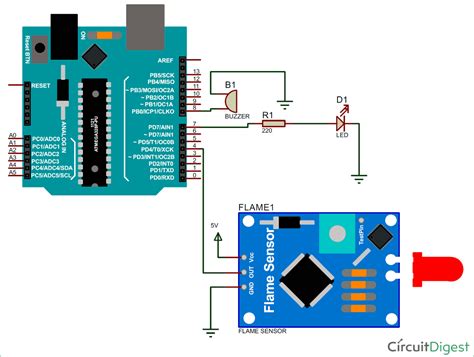 Arduino Flame Sensor Interfacing to Build a Fire Alarm System