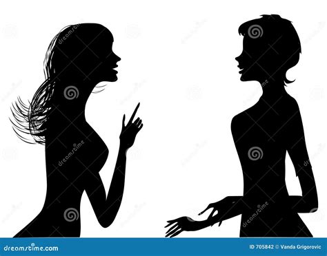 Gossip Silhouette Stock Photography - Image: 705842