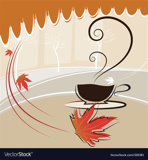 Coffee and autumn season Royalty Free Vector Image