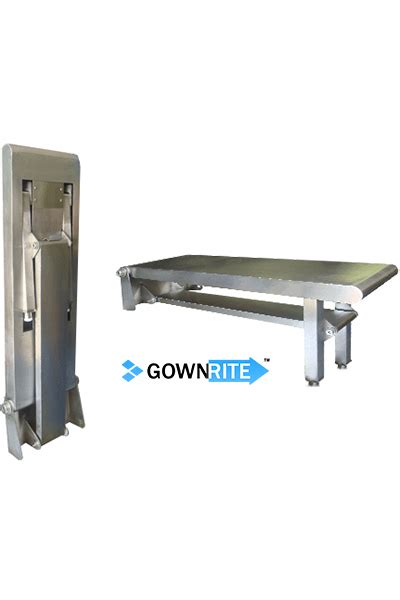 Stainless Steel Folding Gowning Bench - Gownrite Gowning Room Equipment