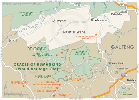 Cradle of Humankind Map